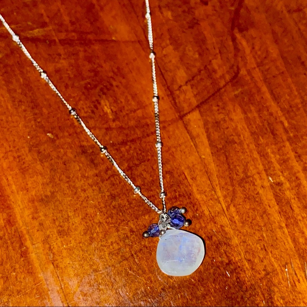 J. Jill Sterling Moonstone Necklace 17” long
